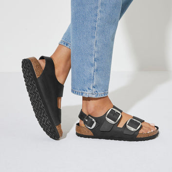Milano Classic Footbed: Big Buckle Black Oiled