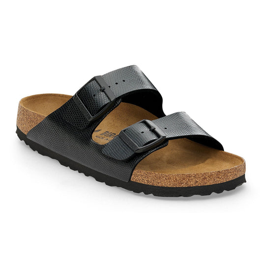 Arizona Classic Footbed: Black Embossed Lizard