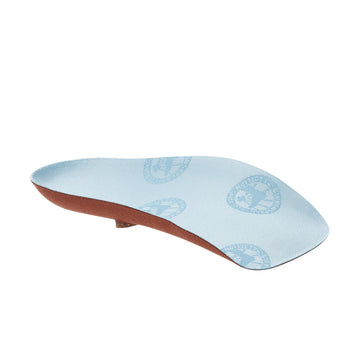 Blaue Fußbett-Absätze aus Textil