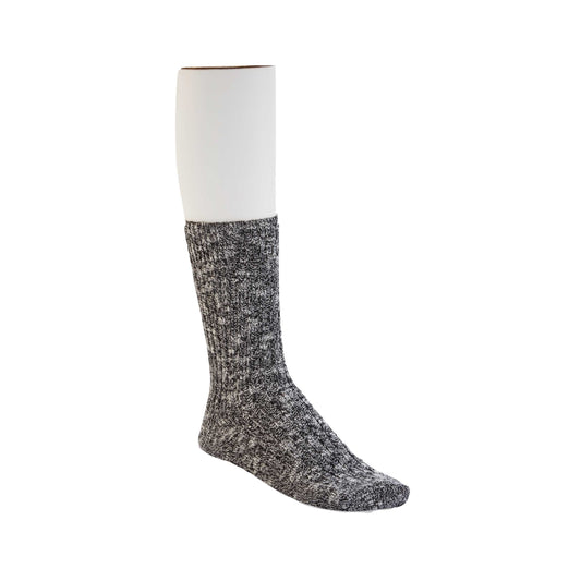 Baumwollsocke mit Flammgarnmuster Schwarz Grau