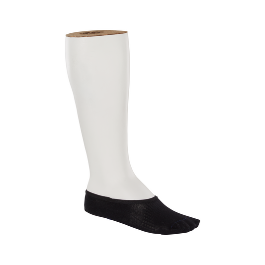 Unsichtbare Socke mit Baumwollsohle Schwarz