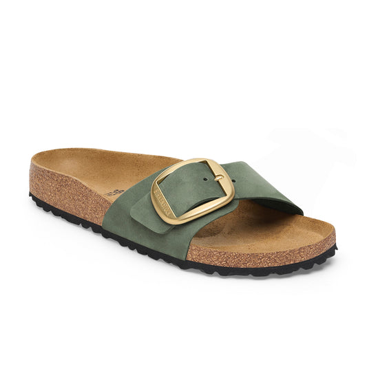 Madrid Big Buckle Thyme Nubuck Leather