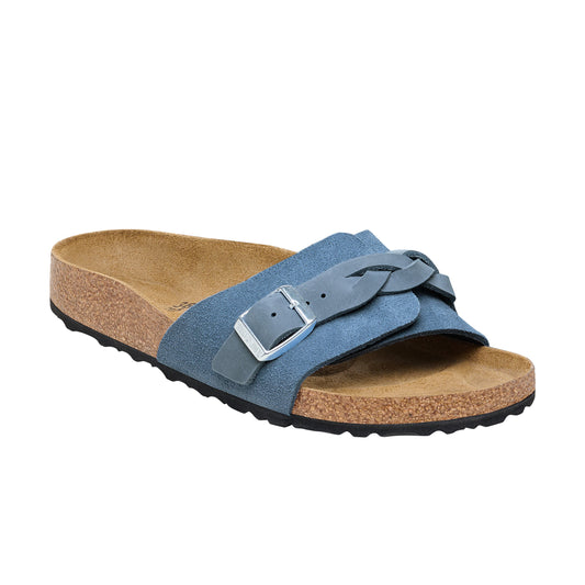 Oita Braided Elemental Blue Suede Leather